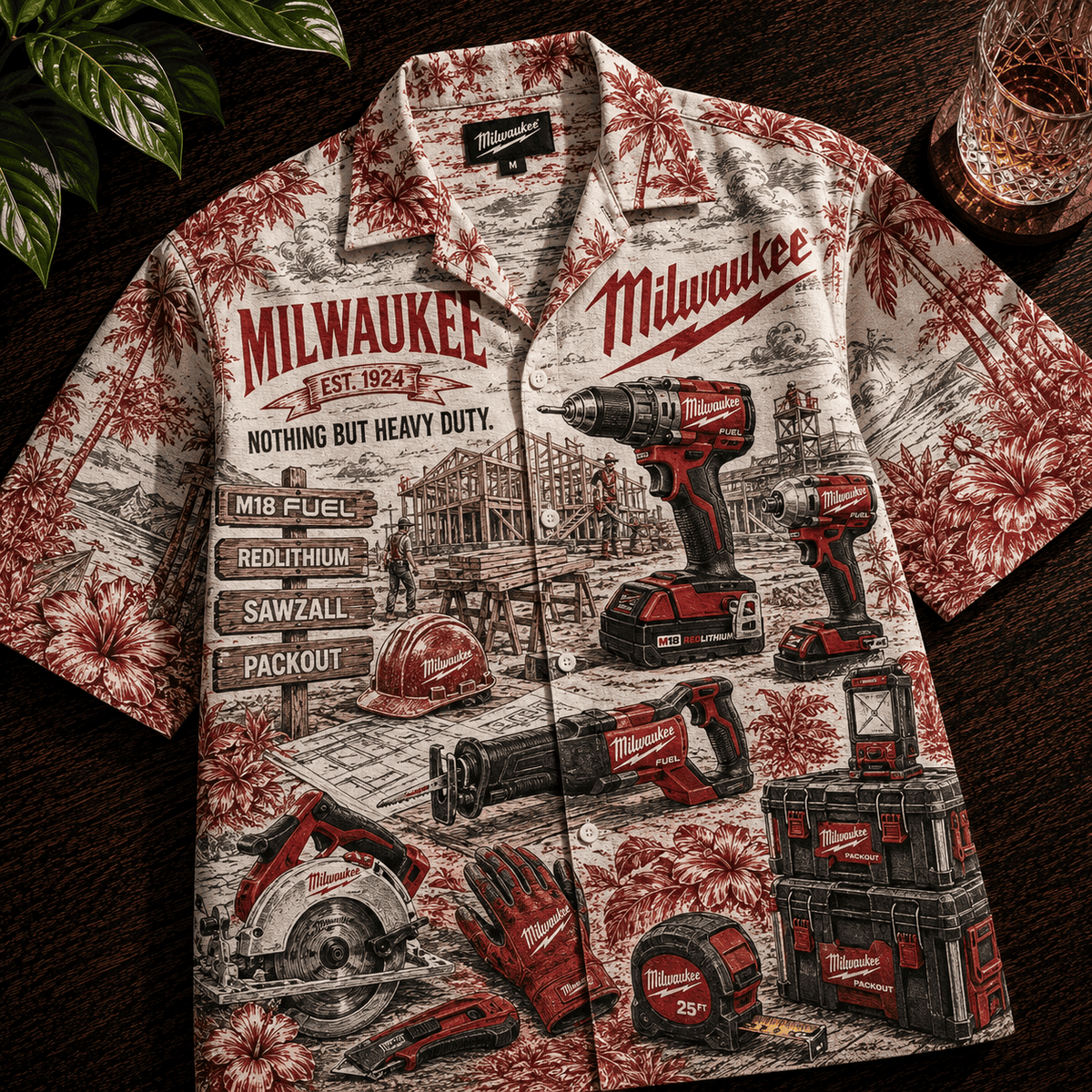 Milwaukee Nothing But Heavy Duty Hawaiian Shirt Milwaukee Aloha Shirt Gift For Fans - Foxy23shop
