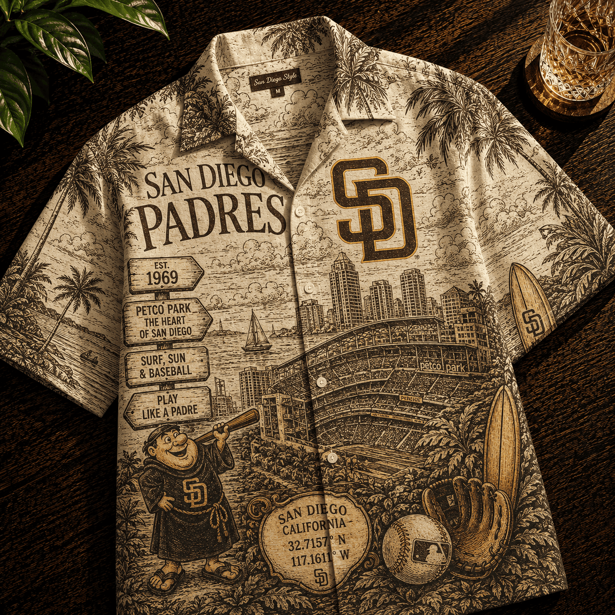 San Diego Padres Baseball Hawaiian Shirt San Diego Padres Aloha Shirt Gift Fans - Foxy23shop