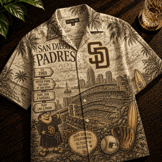 San Diego Padres Baseball Hawaiian Shirt San Diego Padres Aloha Shirt Gift Fans - Foxy23shop