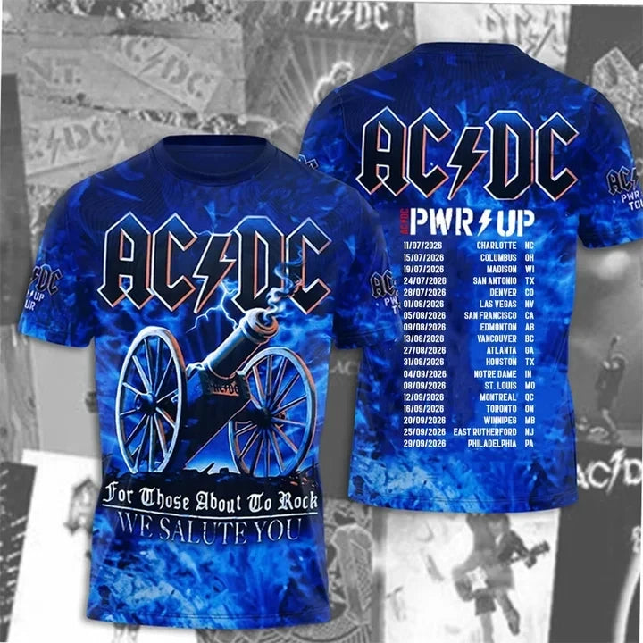 ACDC Power Up Tour 2026 T-Shirt ACDC Music Apparel Present Idea For Brother - Foxy23shop
