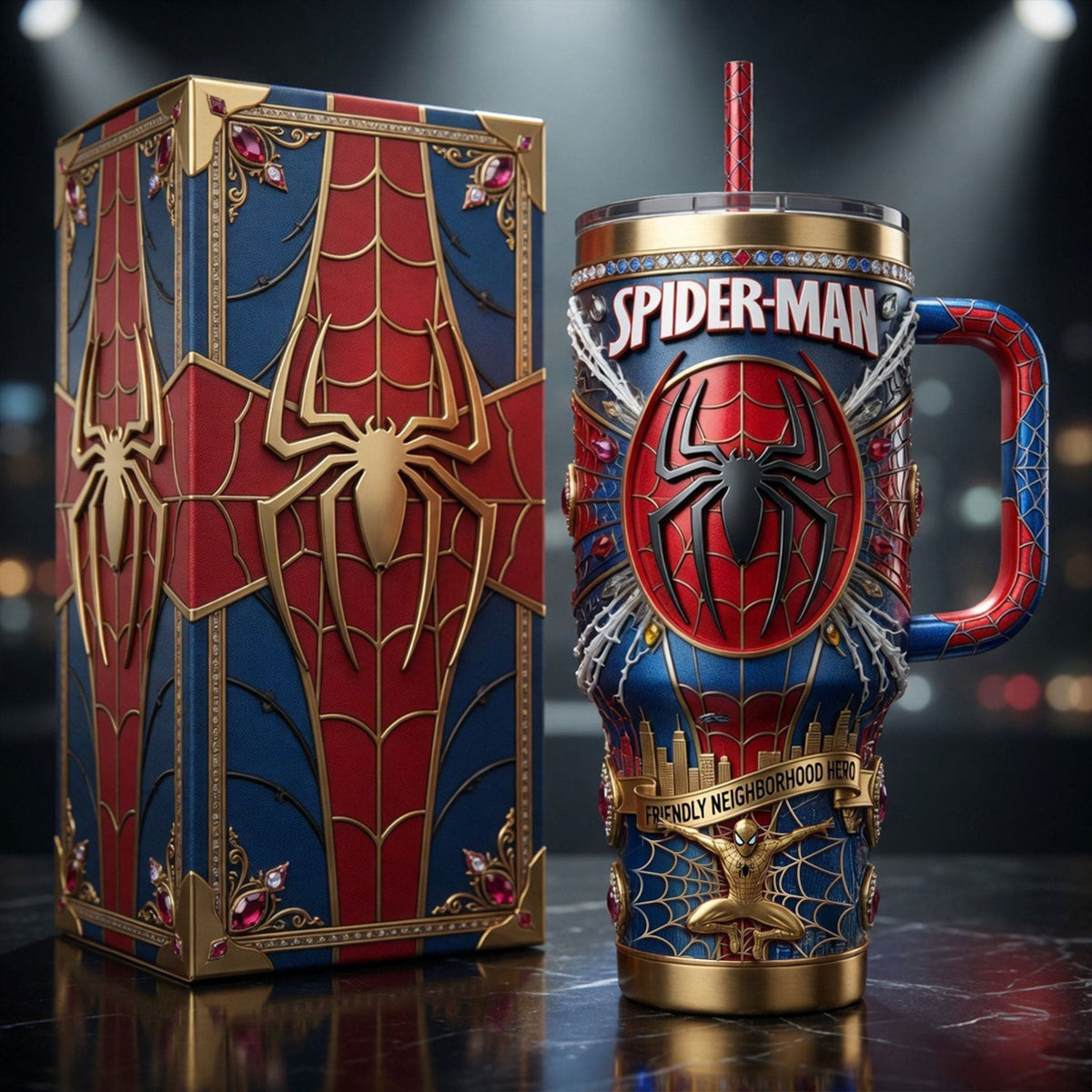 Spider-Man Merch Friendly Neighborhood Hero Handle Tumbler Gift For Marvel Movie Fans - Foxy23shop