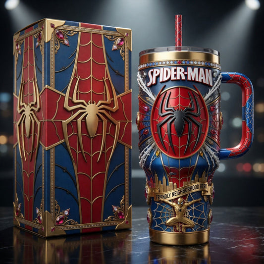 Spider-Man Merch Friendly Neighborhood Hero Handle Tumbler Gift For Marvel Movie Fans - Foxy23shop