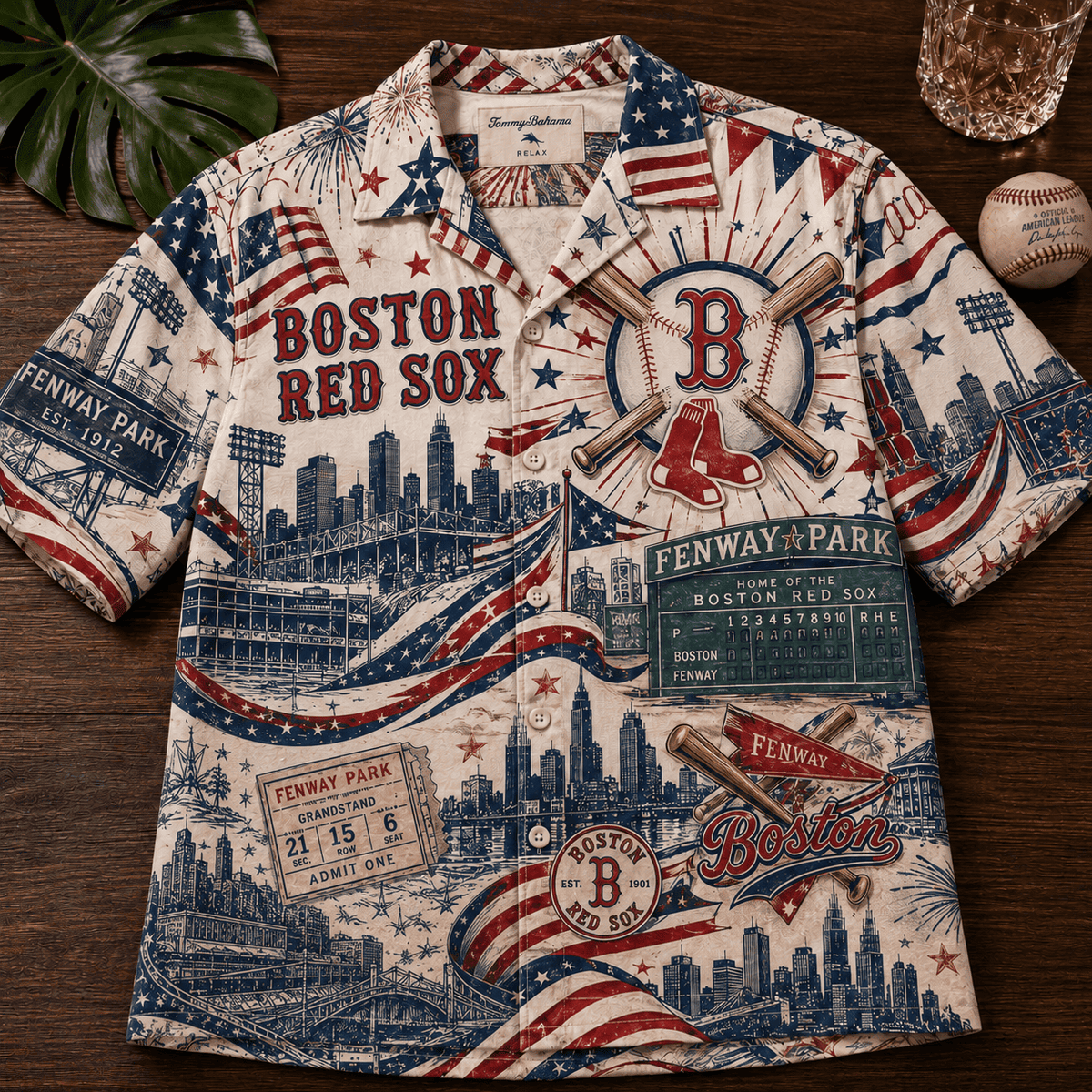 Boston Red Sox Baseball Fenway Park Hawaiian Shirt Boston Red Sox Aloha Shirt Gift For Fans - Foxy23shop
