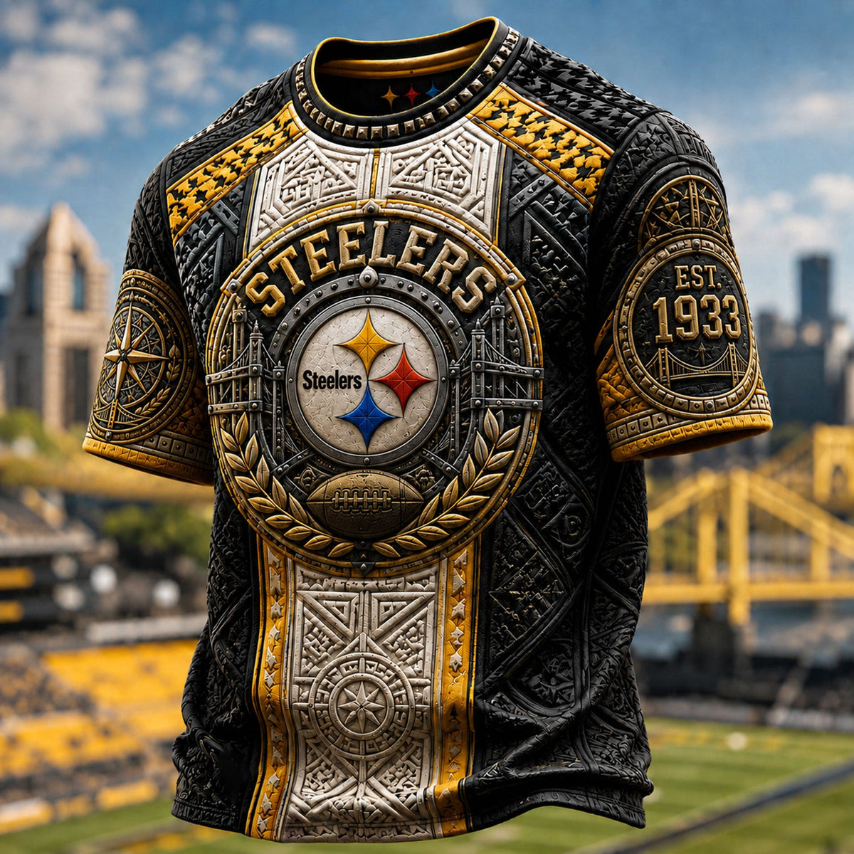 Pittsburgh Steelers Rext 1933 Graphic T-Shirt Pittsburgh Steelers Merch Football Lover Gifts - Foxy23shop