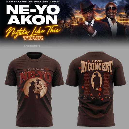 Ne Yo And Akon Merch Beautiful Day 2026 Tour T-Shirt Best Music Gift For Boyfriend - Foxy23shop