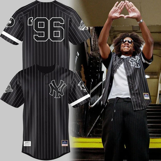 Jay Z x New York Yankees 96 Baseball Jersey Game Day Clothing Best Gift For Brother - Foxy23shop