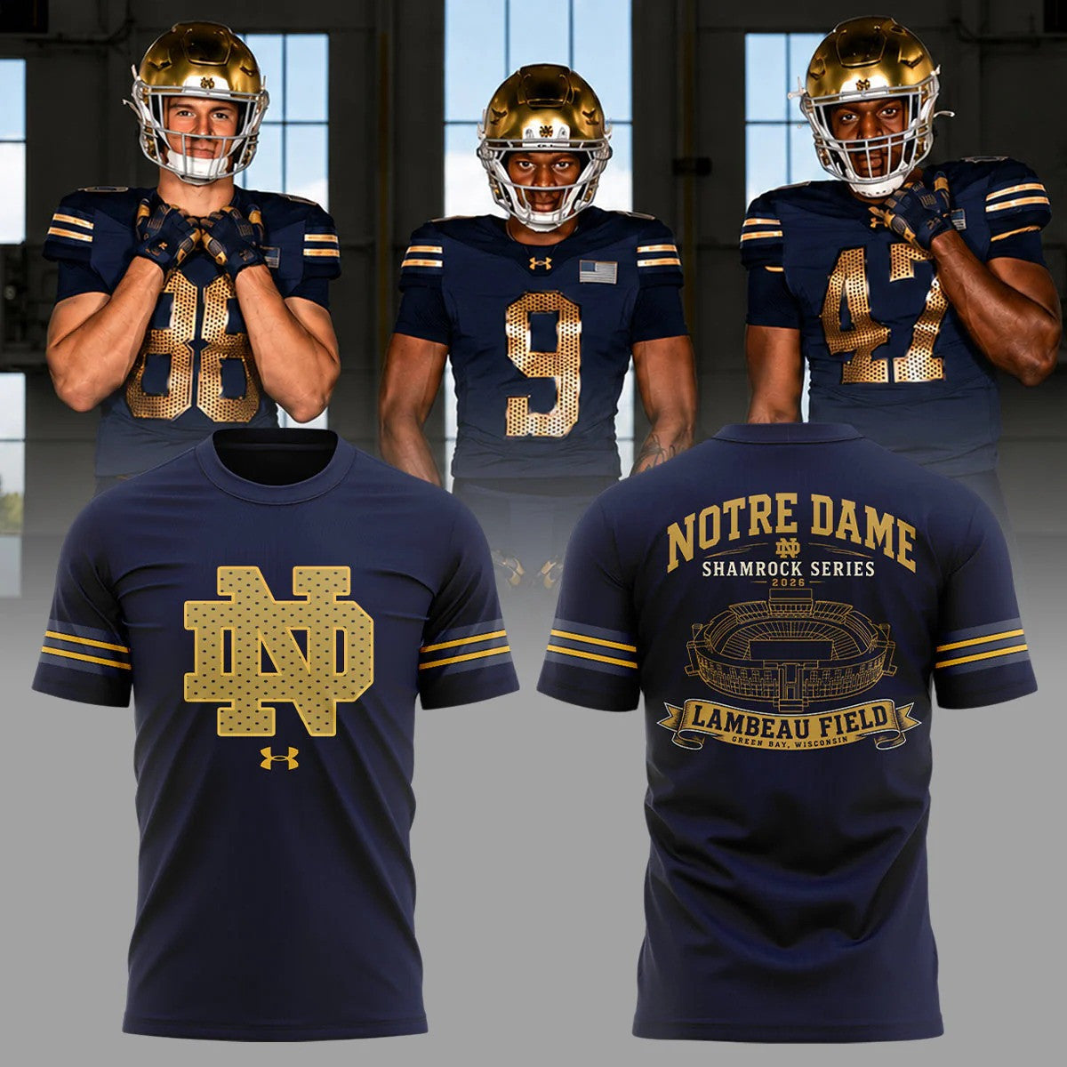 Notre Dame Fighting Irish Merch 2026 Shamrock Series Shirt Football Lover Gifts - Foxy23shop