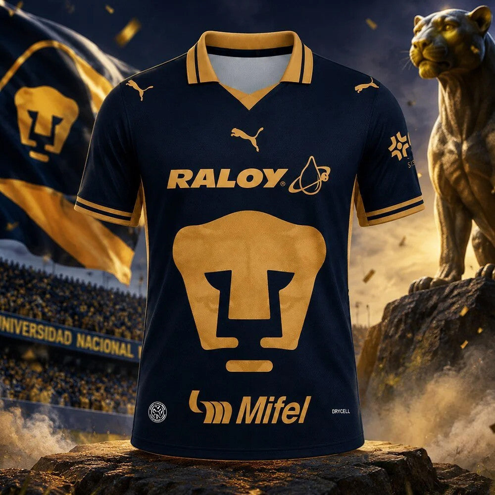 Pumas Unam 2026 27 Home Kit Jersey Pumas Unam Merch Football Fan Gear - Foxy23shop