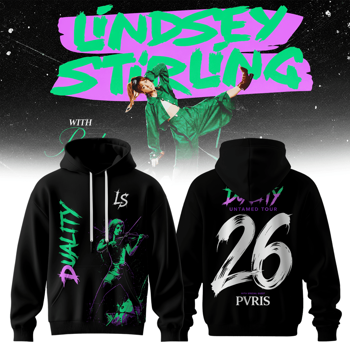 Lindsey Stirling Merch Duality Untamed Tour 2026 Hoodie Birthday Gift For Lindsey Stirling Fans - Foxy23shop