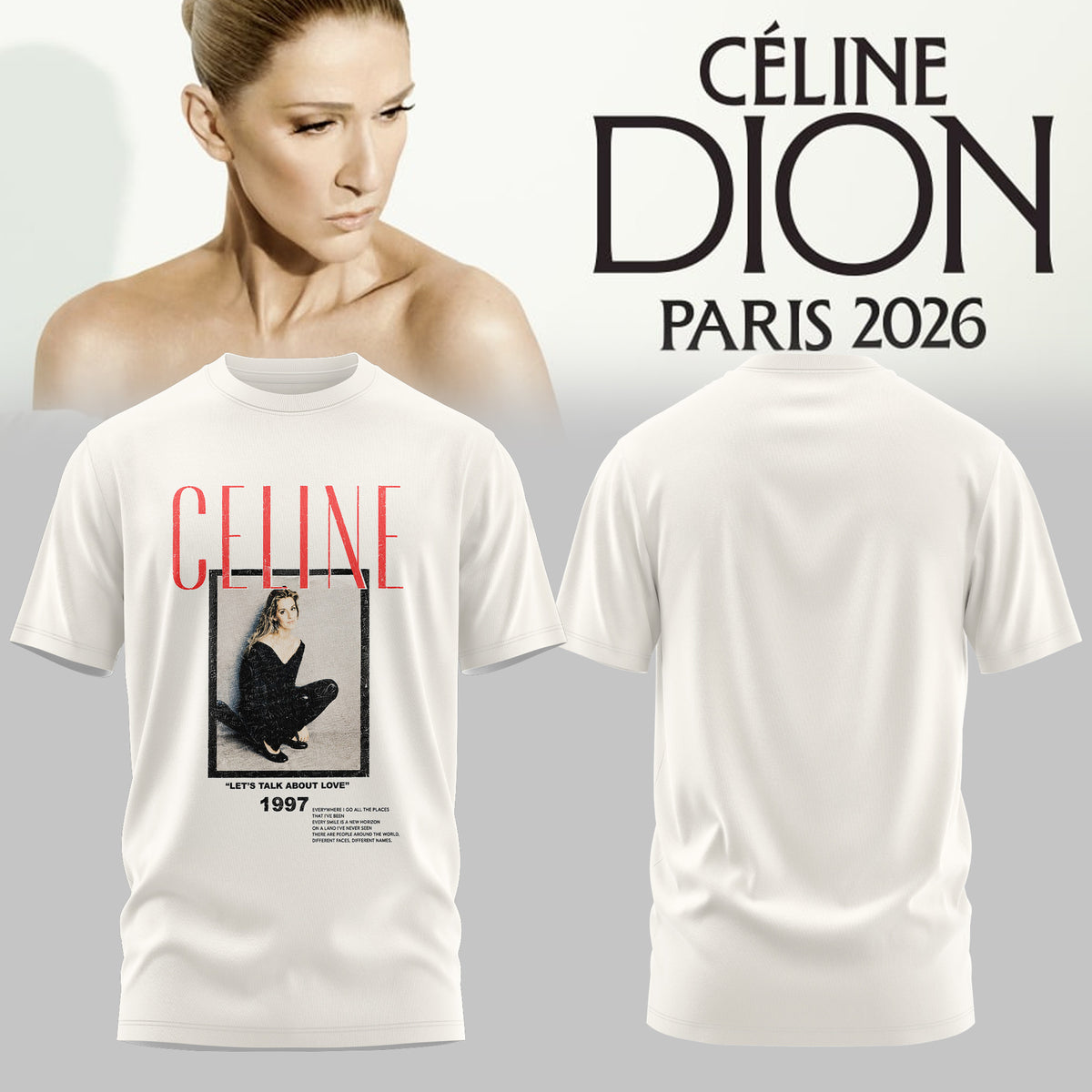 Celine Dion Merch Live In Parris 2026 Shirt Cool Gift For Celine Dion Fans - Foxy23shop