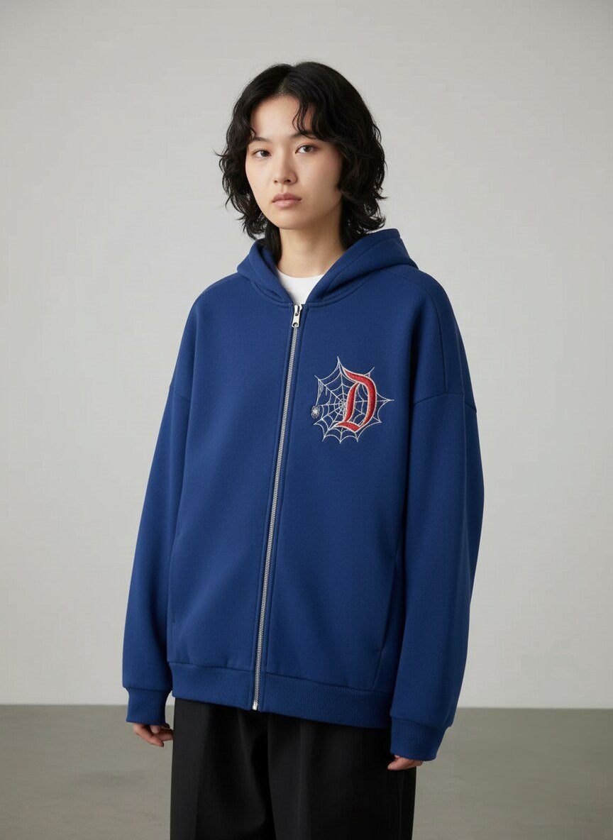 Disney Spider Man Zip Hoodie Spiderman Disneyland Hoody Streetwear Apparel - Foxy23shop