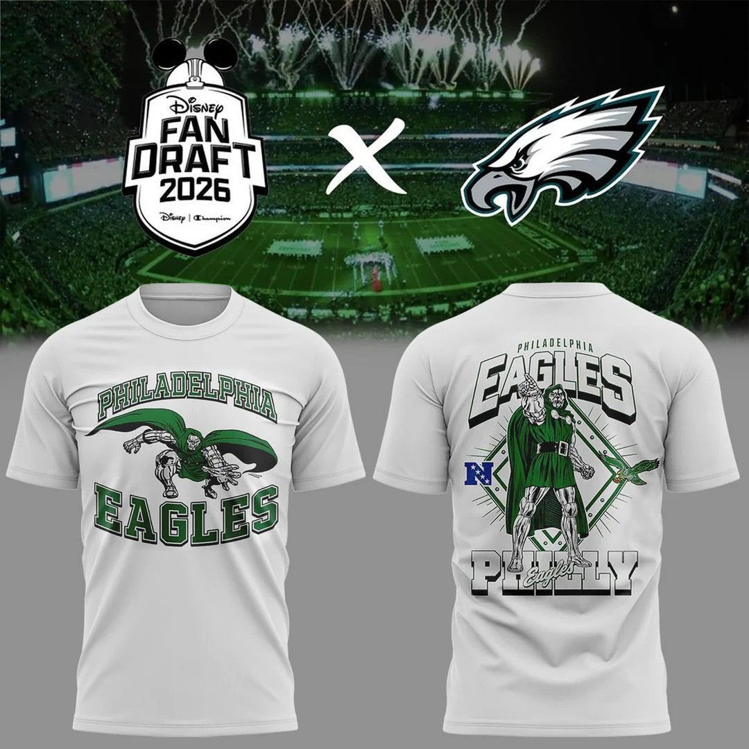 Philadelphia Eagles x Disney Fan Draft 2026 T-Shirt Game Day Clothing Fan Gears - Foxy23shop