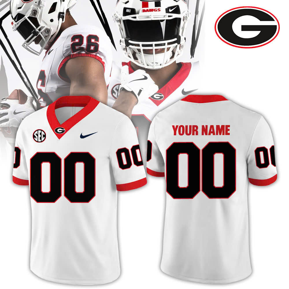 Custom Georgia Bulldogs 2026 Whiteout Uniform Jersey Georgia Bulldogs Clothing - Foxy23shop