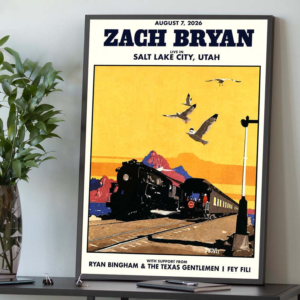 Zach Bryan Salt Lake City Utah Exclusive Event Poster Zach Bryan Merch Music Lovers Gift Ideas - Foxy23shop