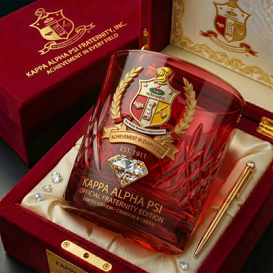 Kappa Alpha PSI Fraternity Glass Kappa Alpha PSI Merch Unique Present For Him - Foxy23shop