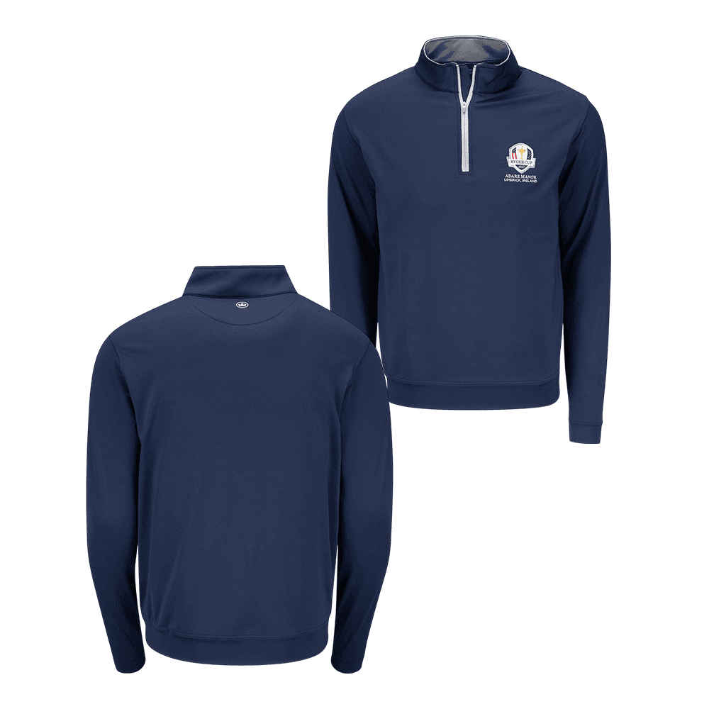 Peter Millar Ryder Cup Perth Quarter Zip Sweatshirt Ryder Cup 2027 Clothing Golf Gift For Dad - Foxy23shop