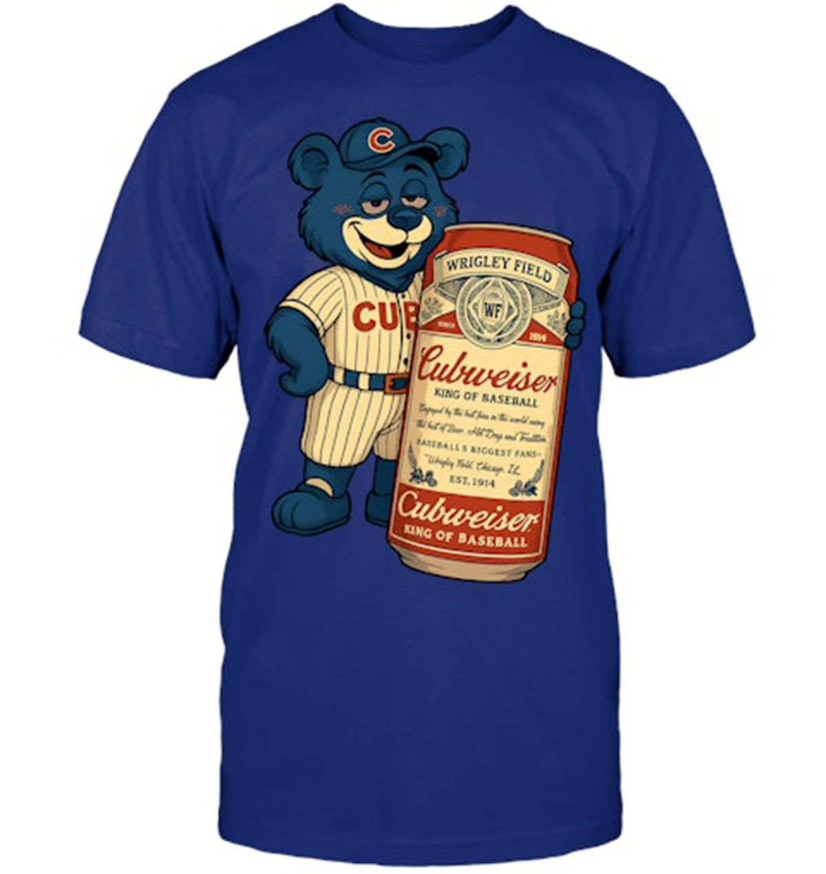 Chicago Cubs Merch Cubweiser King Of Baseball T-Shirt Best Gift For Chicago Cubs Fans - Foxy23shop