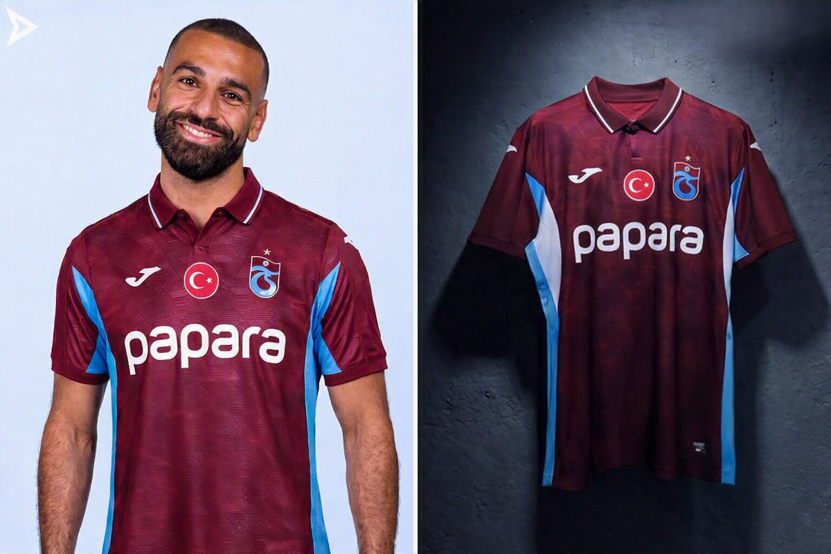 Mohamed Salah Trabzonspor Joma Match Maroon Polo Shirt Mohamed Salah Merch Soccer Fan Gears - Foxy23shop