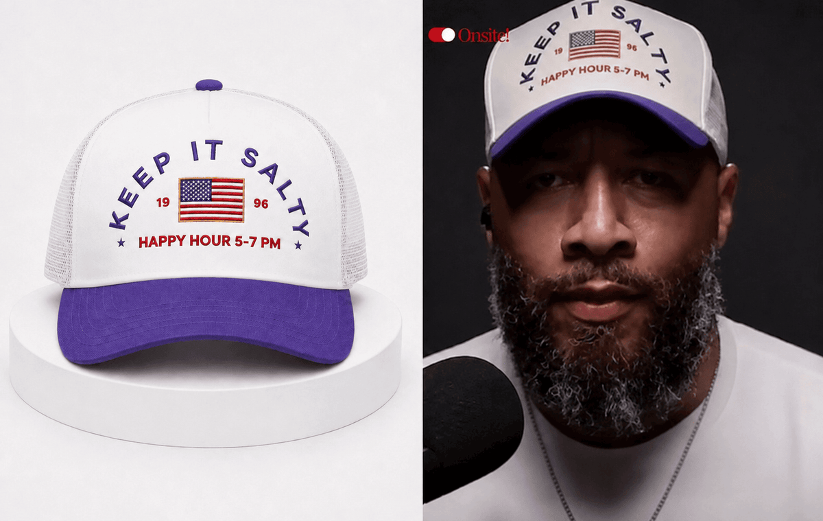 Royce White Keep It Salty Happy Hour 5 7 Pm Hat Royce White Baseball Cap - Foxy23shop