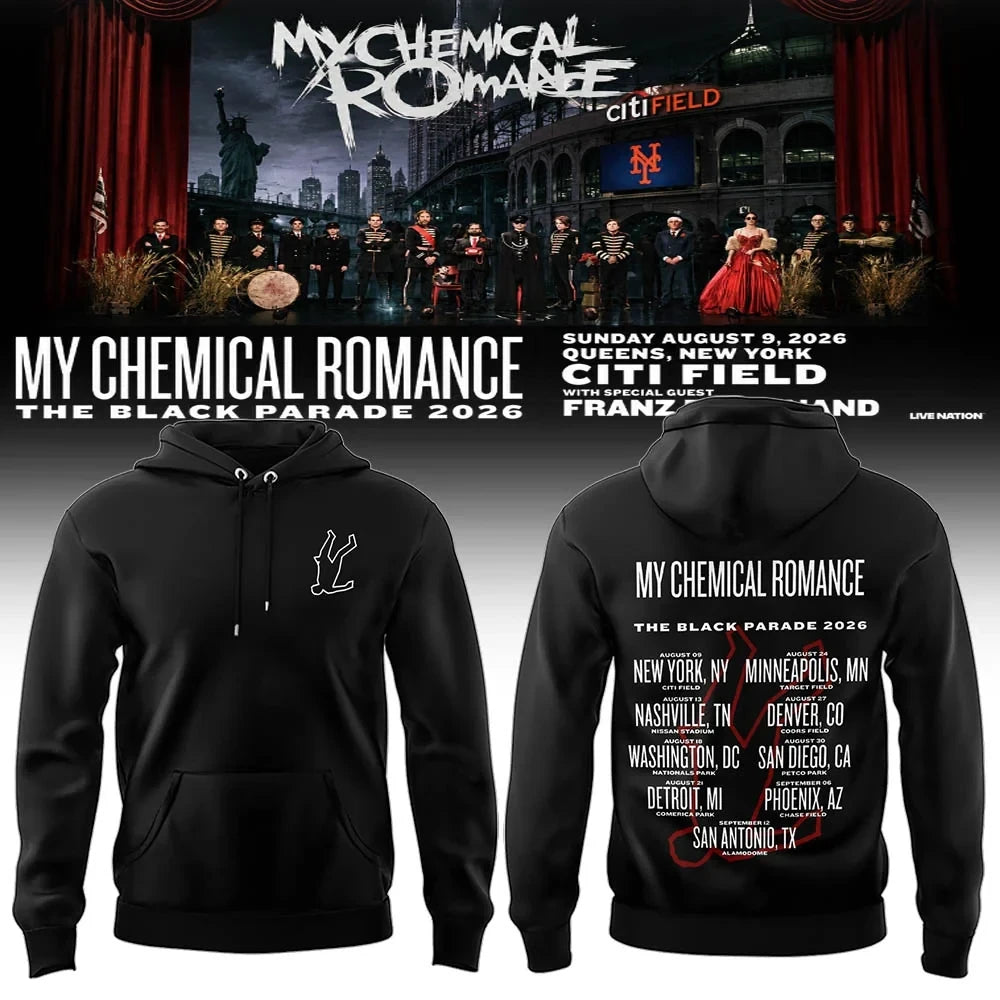 My Chemical Romance The Black Parade Tour Washington DC Hoodie My Chemical Romance Clothing - Foxy23shop