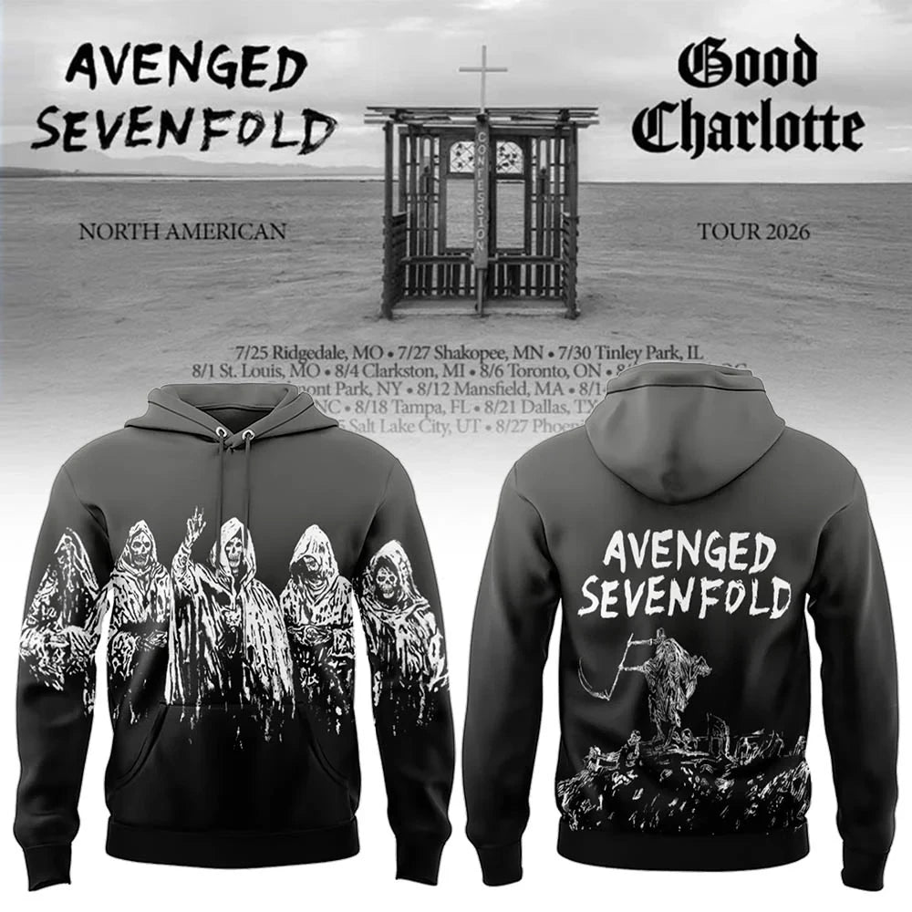 Avenged Sevenfold Merch 2026 North American Tour Hoodie Avenged Sevenfold Clothing Gift For Fans - Foxy23shop