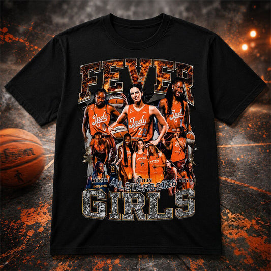 Indiana Fever Girls Shirt All Stars 2026 T-Shirt Indiana Fever Merch Basketball Gears - Foxy23shop