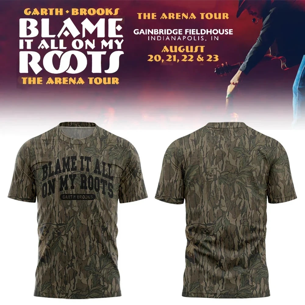 Garth Brooks Merch Blame It On My Roots 2026 Arena Tour Shirt Great Gifts For Garth Brooks Fans - Foxy23shop