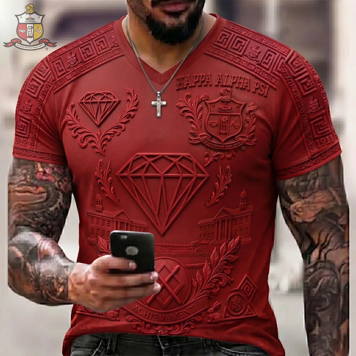 Kappa Alpha PSI Fraternity V-Neck Shirt Kappa Alpha PSI Clothes Best Present For Husband - Foxy23shop