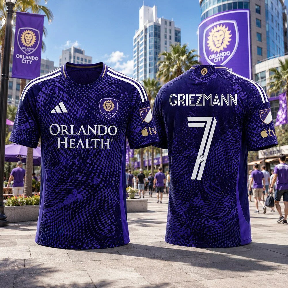 Antoine Griezmann Orlando City Sc 2026 27 Home Jersey Antoine Griezmann Merch Soccer Gears - Foxy23shop