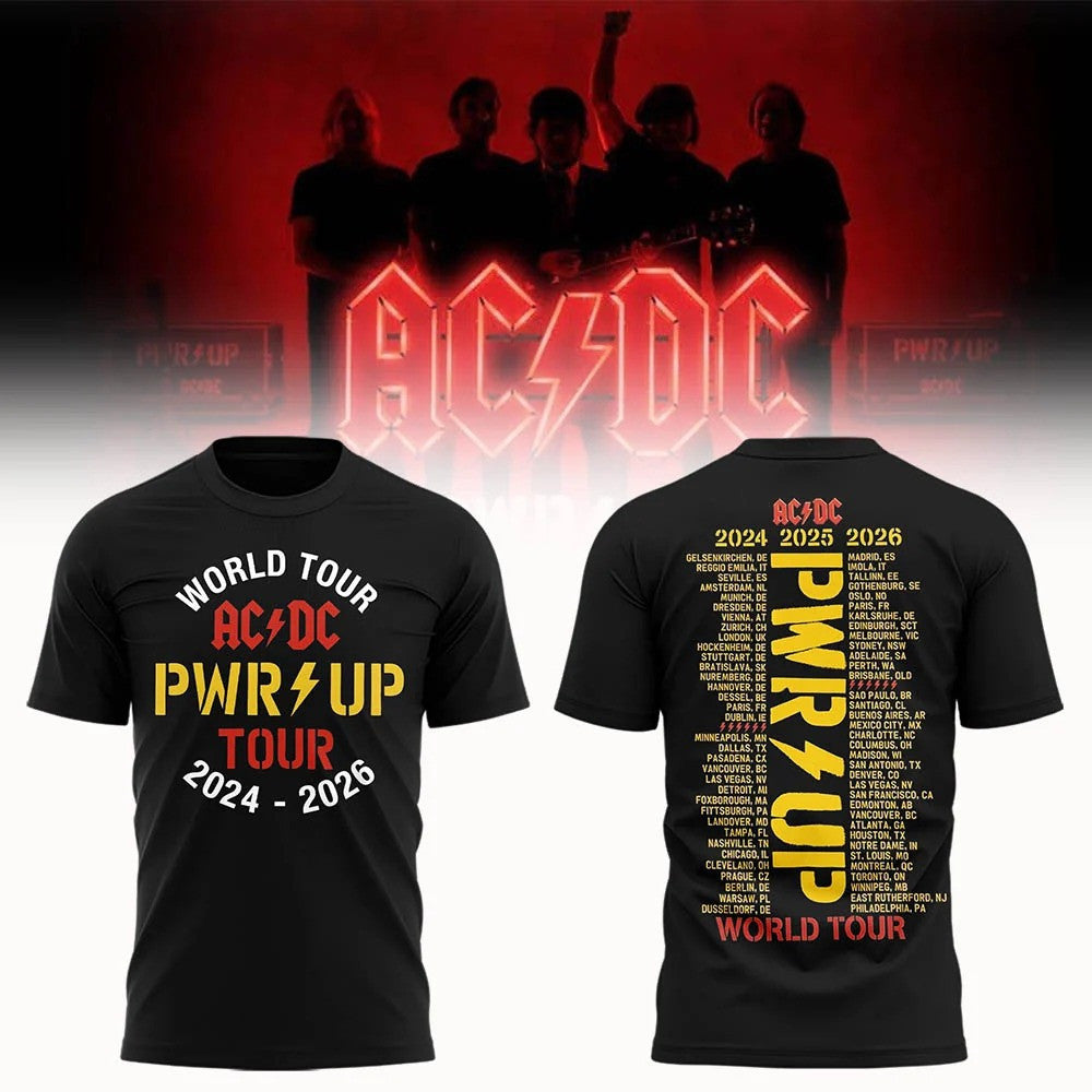 AC DC Merch Power Up Tour 2026 T-Shirt AC DC Music Concert Outfits - Foxy23shop