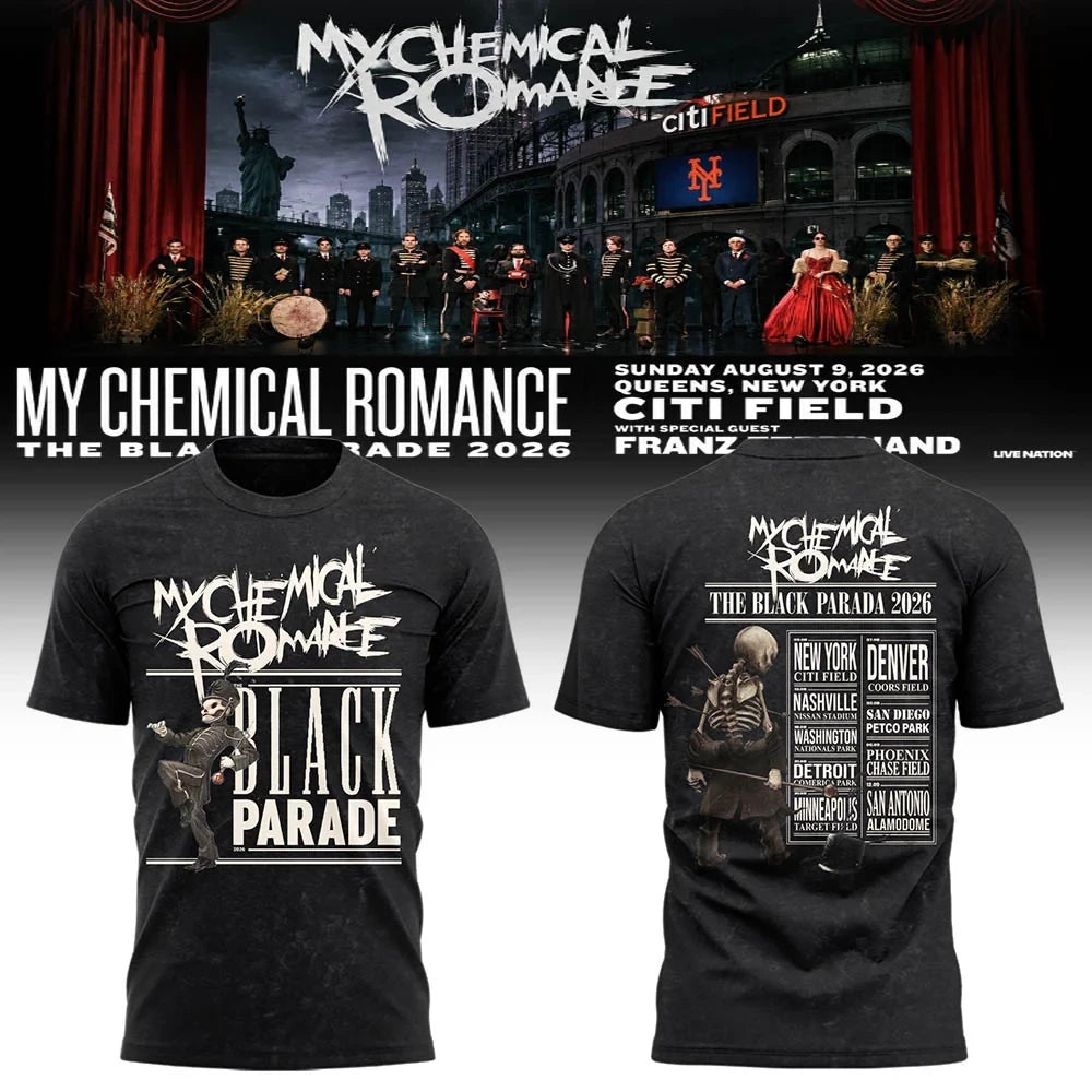 My Chemical Romance Merch The Black Parade 2026 T-Shirt Best Gift For Rock Music Lovers - Foxy23shop