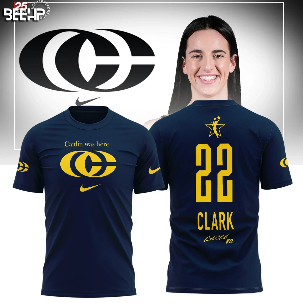 Indiana Fever Caitlin Was Here New Logo T-Shirt Indiana Fever Clothing Line Fans Gears - Foxy23shop