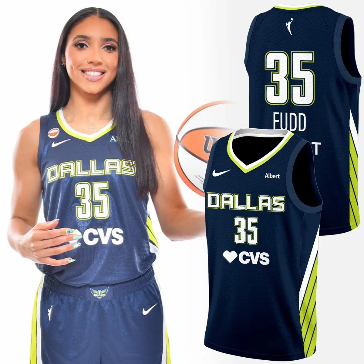 Azzi Fudd Dallas Wings 2026 WNBA Draft Jersey Basketball Merch Gift For Azzi Fudd Fans - Foxy23shop