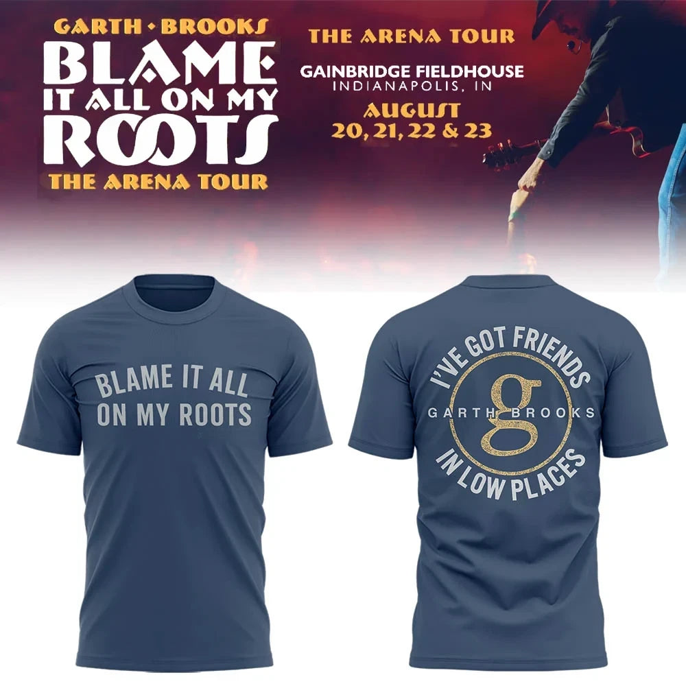 Garth Brooks Merch Blame It On My Roots 2026 Arena Tour Shirt Garth Brooks Music Concert Tee - Foxy23shop