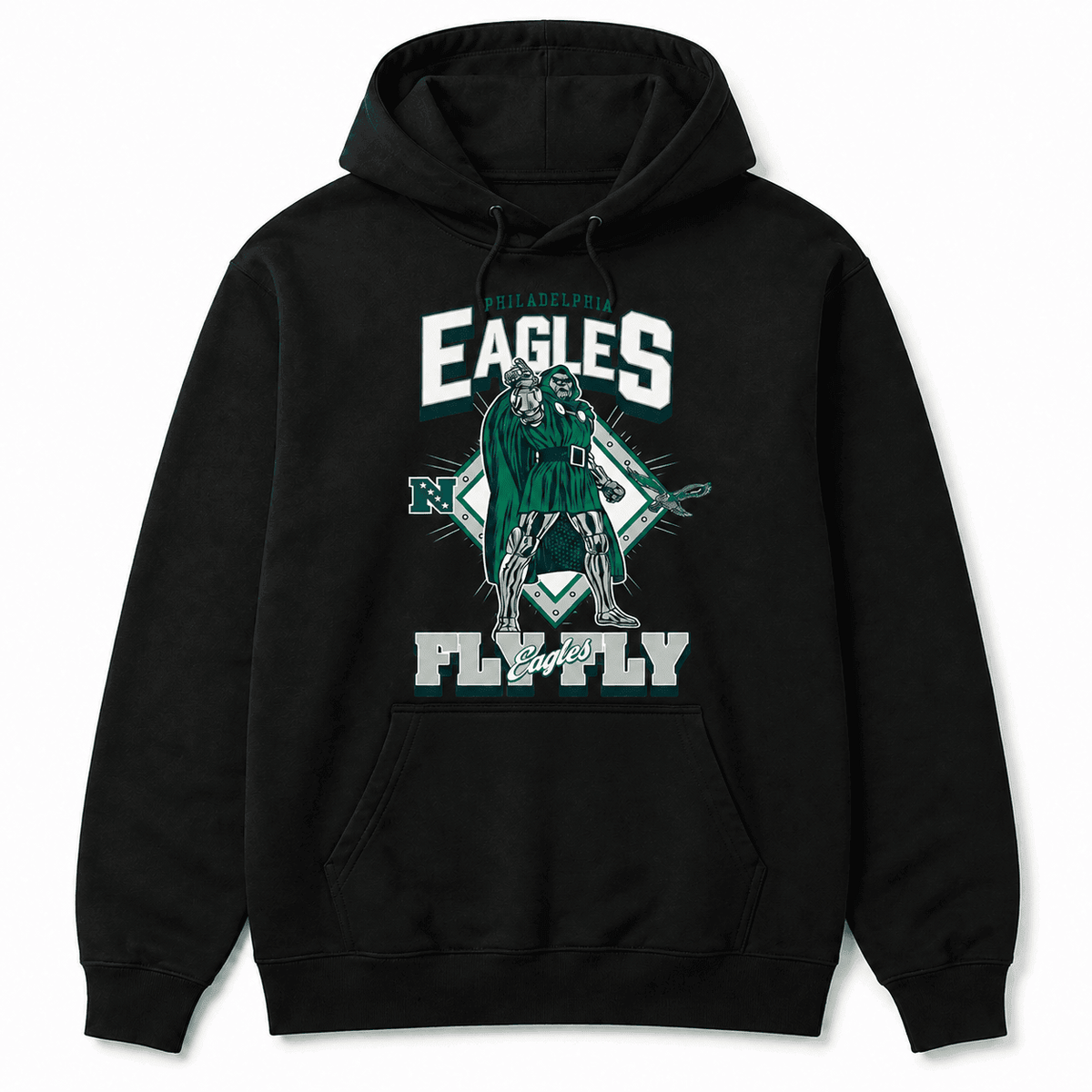 Philadelphia Eagles x Doctor Doom Fly Eagles Fly T-Shirt 2026 Football Merch Best Fan Gears - Foxy23shop