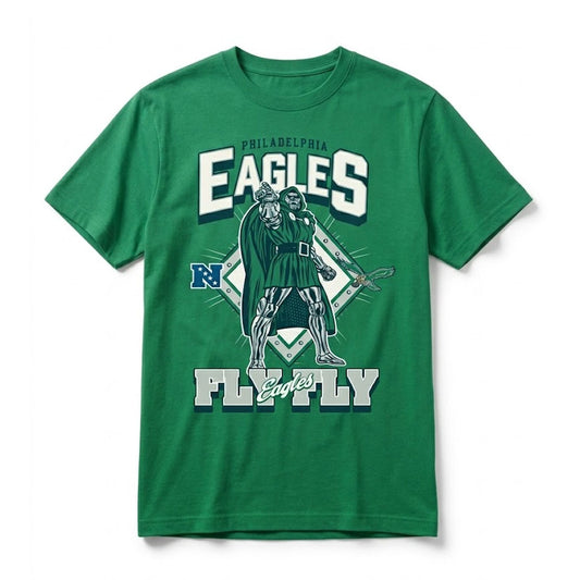 Philadelphia Eagles x Doctor Doom Fly Eagles Fly T-Shirt 2026 Football Merch Best Fan Gears - Foxy23shop