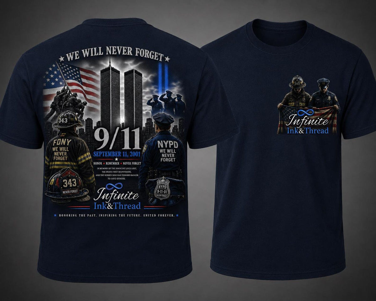 9 11 We Will Never Forget Eagle T-Shirt 25th Anniversary Memorial Merch Gifts For Person - Foxy23shop