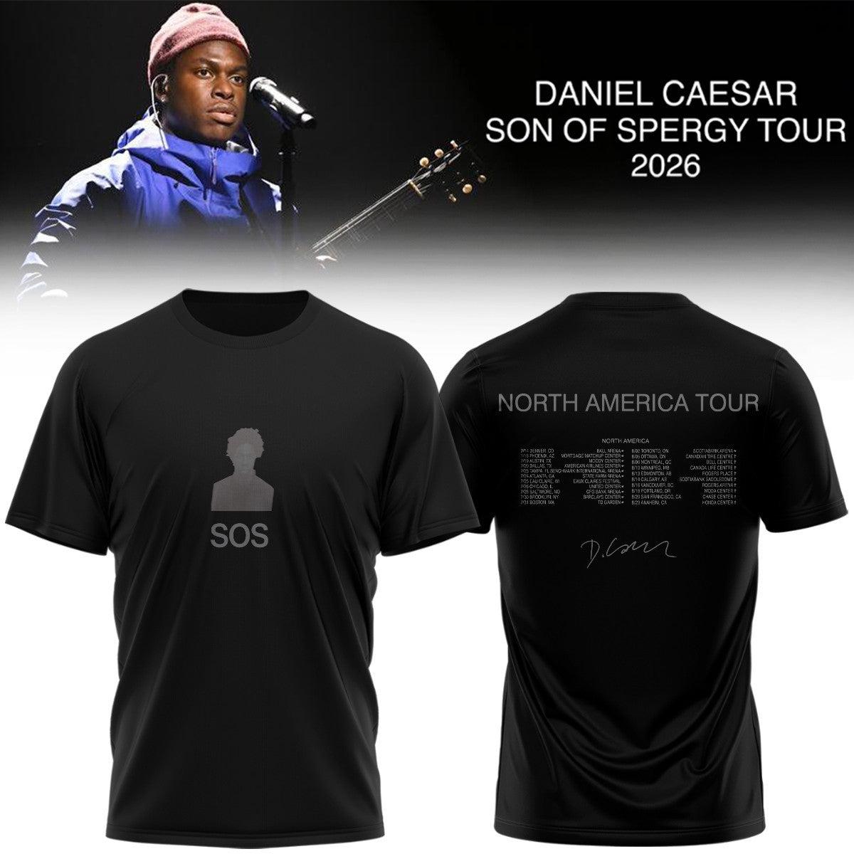 Daniel Caesar Merch Son Of Spergy North American Tour Shirt Music Concert Tee Gift Idea - Foxy23shop