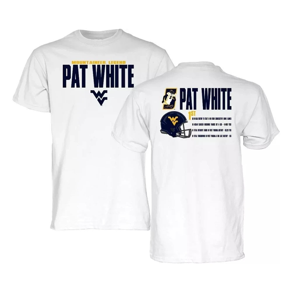 Mountaineer Legend Pat White West Virginia Mountaineers T-Shirt Best Gifts For Pat White Fans - Foxy23shop