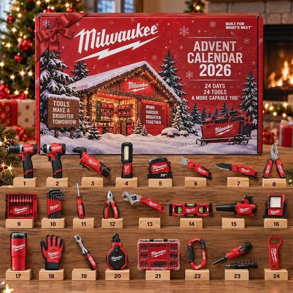 Milwaukee Tools Store Advent Calendar 2026 Christmas Eve Countdown Gift For Xmas - Foxy23shop
