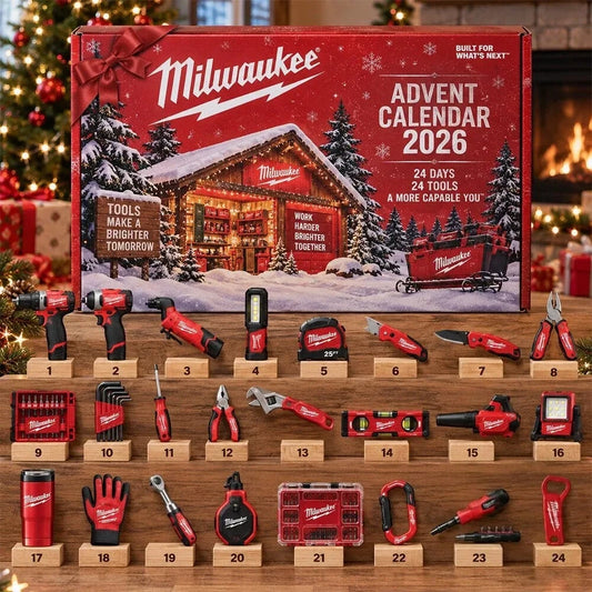 Milwaukee Tools Store Advent Calendar 2026 Christmas Eve Countdown Gift For Xmas - Foxy23shop