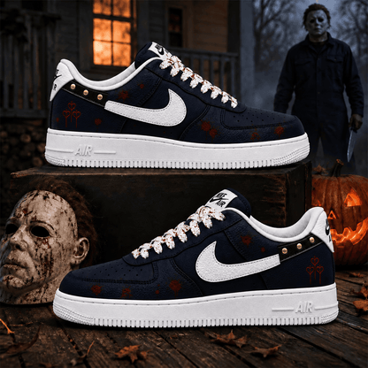 Travis Scott X Michael Myers Slashers Halloween Bloody Sneakers Michael Myers Merch Halloween Gifts Ideas - Foxy23shop