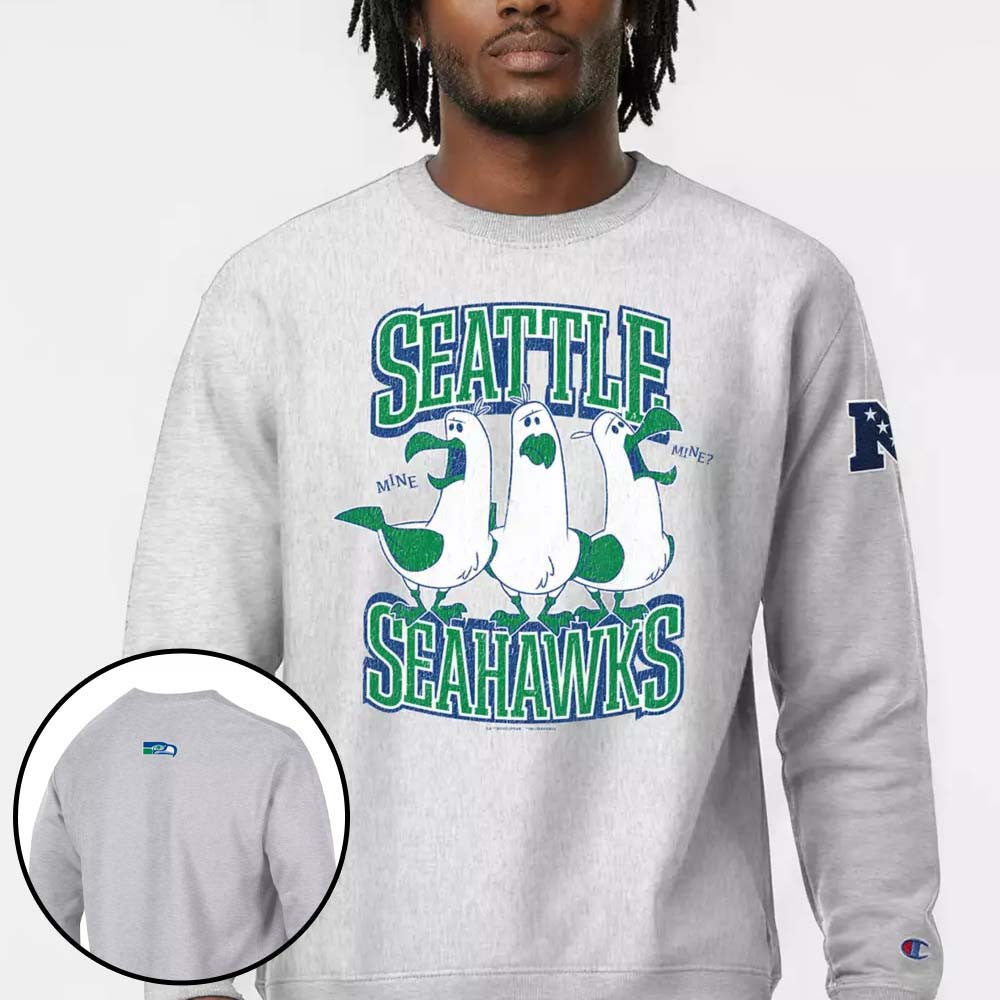 Disney X NFL Champion X Seattle Seahawks Finding Nemo Seagulls Sweatshirt Seattle Seahawks Clothing - Foxy23shop