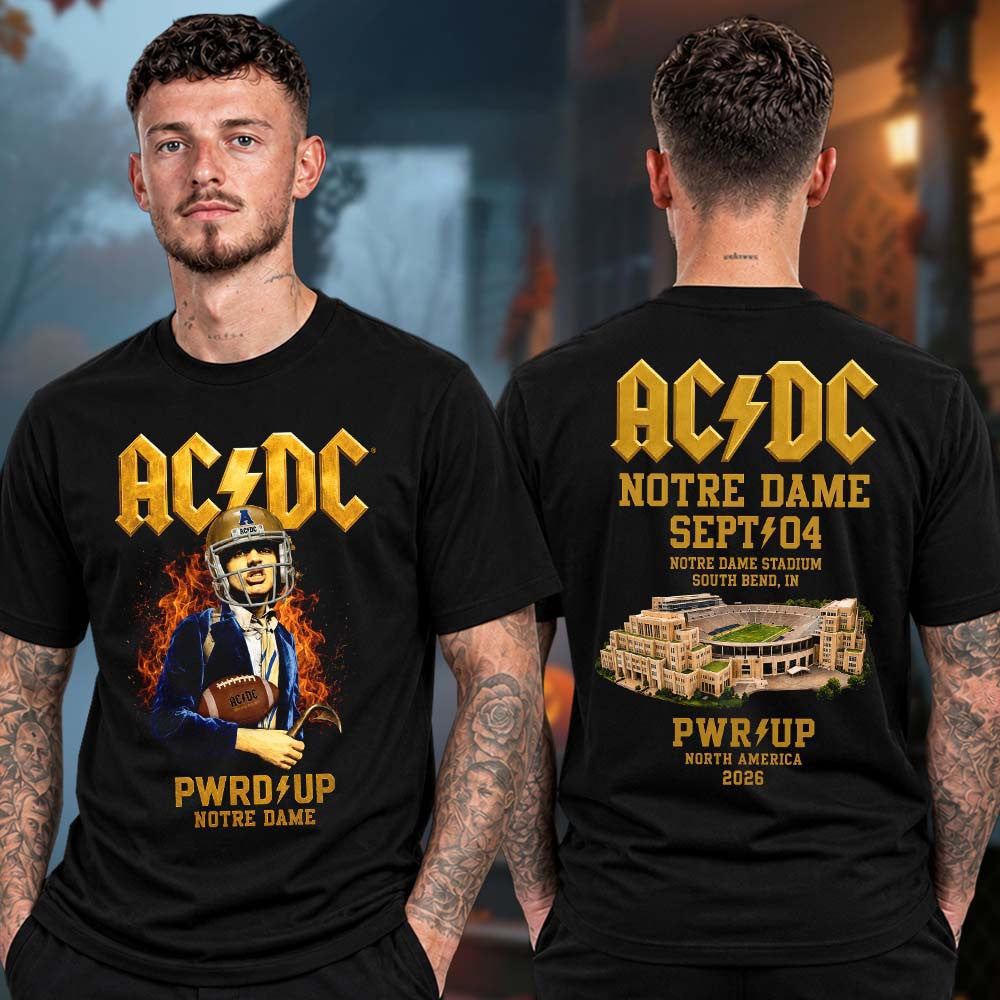 AC DC South Bend IN Event At Notre Dame Stadium Shirt AC DC Concert Outfits Gifts For Rock Fans - Foxy23shop