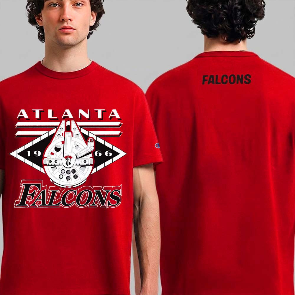 Atlanta Falcons Disney X NFL Champion Star Wars Millennium Falcon Shirt Atlanta Falcons Gears - Foxy23shop