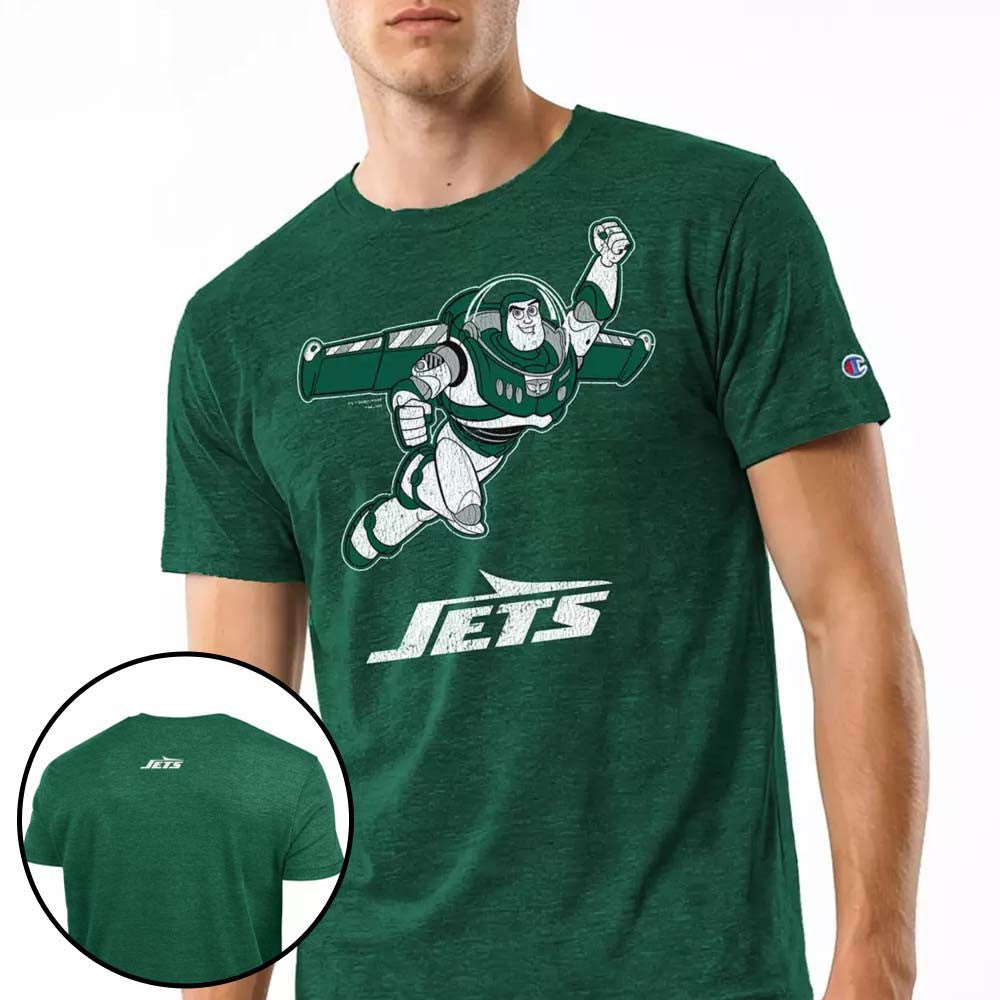Disney X NFL Champion x New York Jets Toys Story Buzz Lightyear Shirt Best Gifts For Fans - Foxy23shop