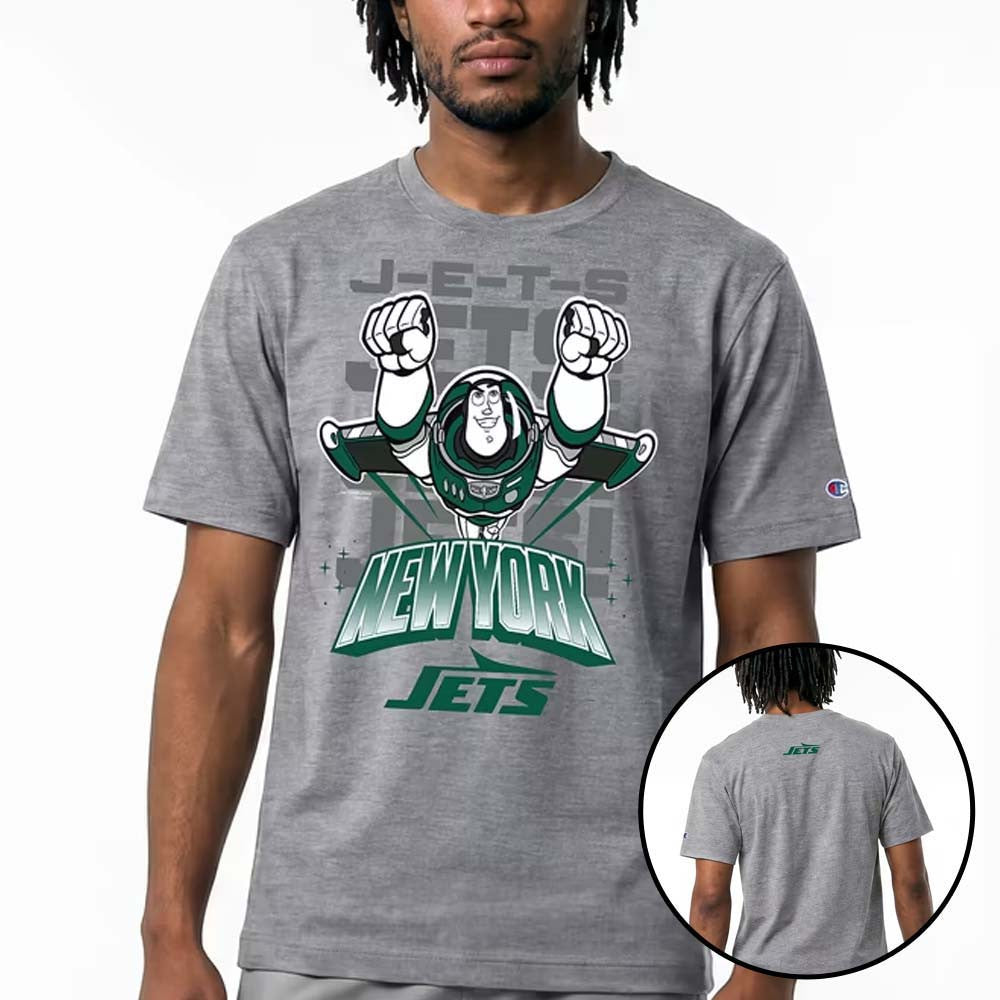 Disney X NFL Champion x New York Jets Toys Story Buzz Lightyear Shirt New York Jets Gears Football Gifts - Foxy23shop