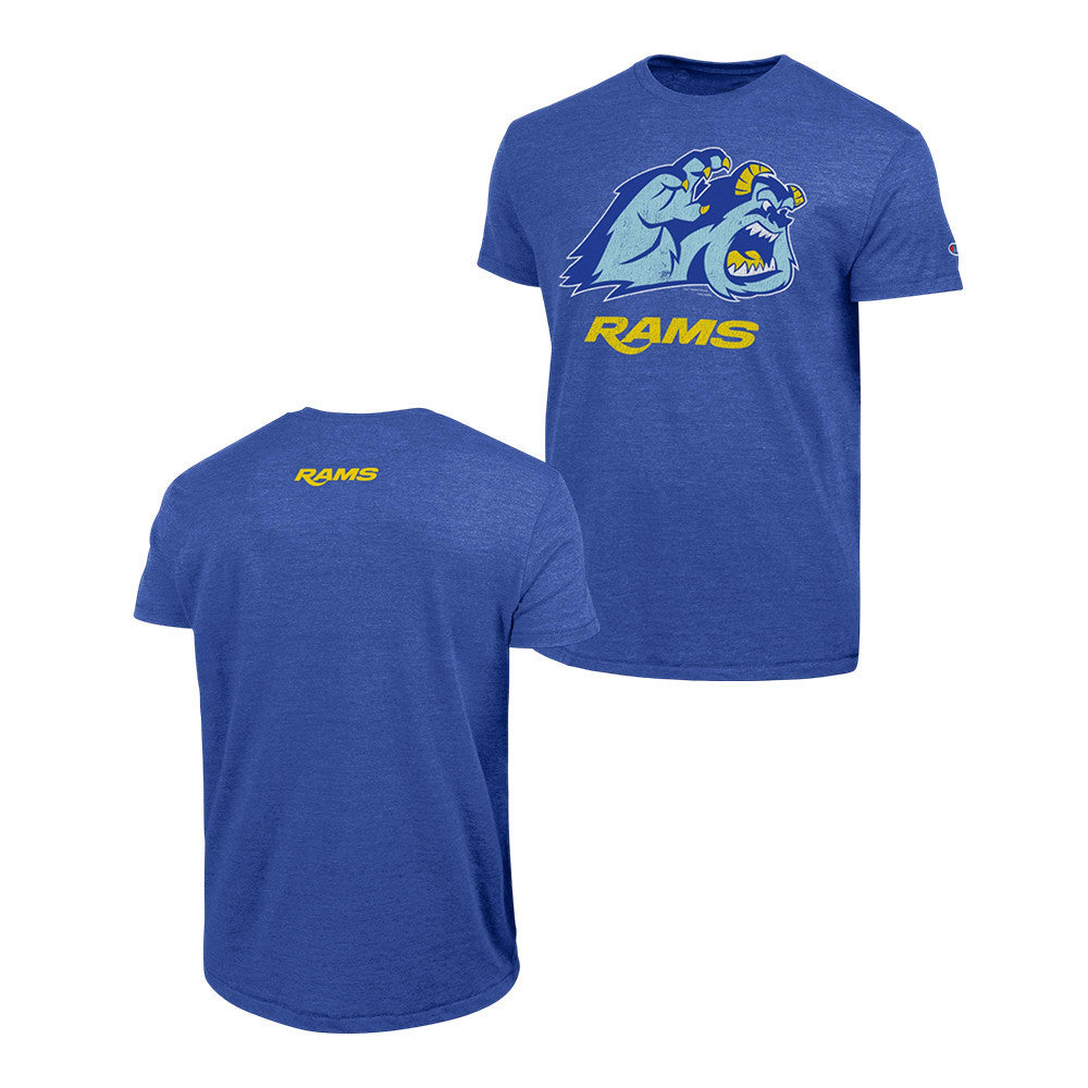 Champion NFL x Disney x Los Angeles Rams Sulley Shirt Presents Ideas For Fans - Foxy23shop