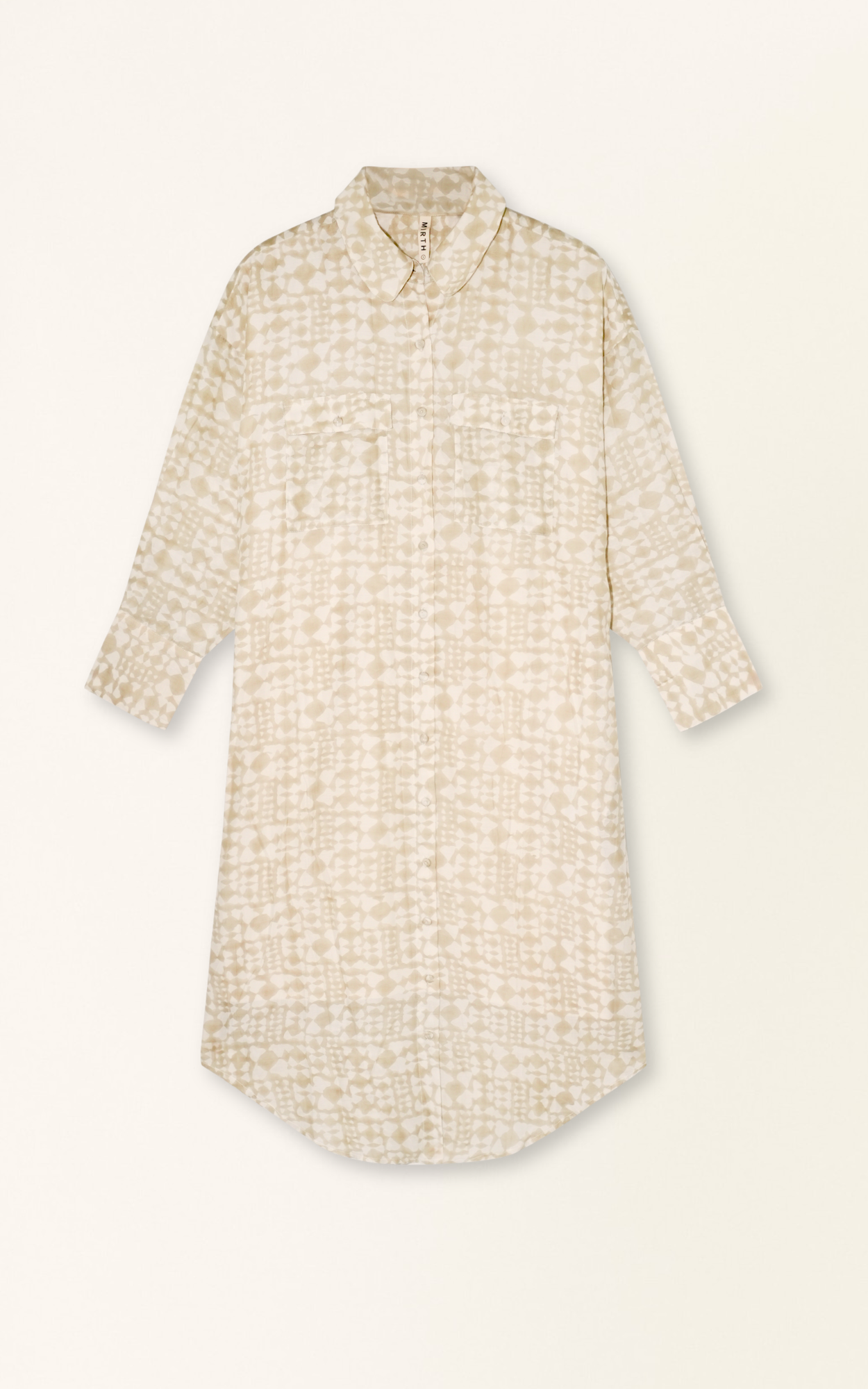 Cotton shirt dress on a hanger in store