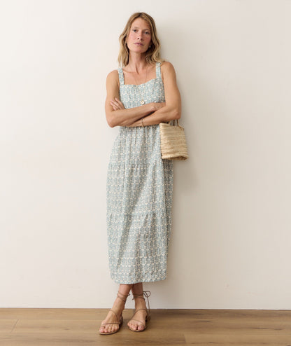 Midi dress on a hanger in store